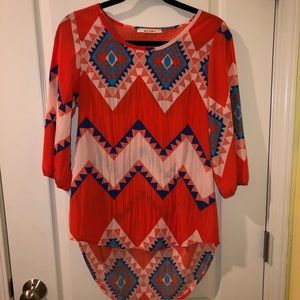 Flowy aztec-print blouse